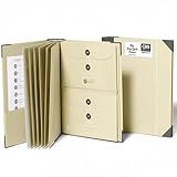 Savor | The Folio™ Document Organizer 2025 Edition | Acid-Free Custom Dyed Cloth-Bound Accordion File Organizer w/ 13 Expandable Pockets | File Folders for Home Organization & Graduation Gift (Slate)