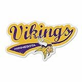 Rico Industries NFL Minnesota Vikings Distressed Shape Cut Pennant - Home and Living Room Décor - Soft Felt EZ to Hang , 18x0.10x18