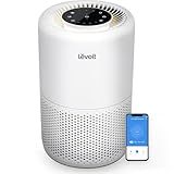LEVOIT Air Purifier for Home Bedroom Dorm Room, Smart WiFi Alexa Control, AHAM VERIFIDE, 3-in-1 Filter with HEPA Sleep Mode for Allergens, Pollutants, Smoke, Dust, Core 200S-P, White