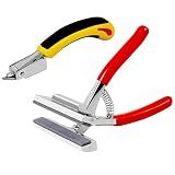 KEILEOHO Professional Canvas Stretcher Pliers with Staple Remover - Stainless Steel Stretching Tool with Spring Return Handle for Artist Canvas Framing