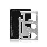 GUARDMAN 11-in-1 Survival Credit Card Multitool – Fathers Day Stocking Stuffer Christmas Gift - Multipurpose Tactical Wallet Tool With Bottle Opener, Survival Knife For Men Birthday Dad