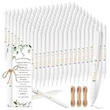 Tenceur 150 Sets Wedding Bridal Shower Pens for Guests with Thank You Cards and Twine Wedding Reception Party Favors Retractable Ballpoint Pens Bulk Black Ink for Proposal Bachelor Party Supplies