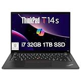 Lenovo ThinkPad T14s Business Laptop (14" FHD+ Anti-Glare, Intel 14-Core i7-1370P vPro, 32GB DDR5 RAM, 1TB SSD), 2x Thunderbolt 4, Fingerprint Reader, Backlit, 5MP RGB IR Webcam, Win 11 Pro w/ Copilot
