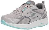 Skechers Women's Go Run Consistent Sneaker, Gray/Turquoise, 8.5 Wide
