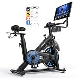 MERACH Exercise Bike with Screen, 21.5” HD Display, Magnetic Resistance