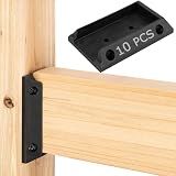SANKINS 10pcs Deck Railing Bracket Connectors for 2x4, Durable PP Plastic Deck Railing Brackets, Black