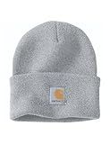 Carhartt Men's Knit Cuffed Beanie, Heather Grey, One Size