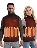 SOLJIKYE Heated Vest for Men and Women, Fleece Heated Jackets for Men and Women(Battery Pack Included) Black, XL