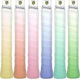 Tannius Tacky Tennis Racket Grip Tape, 6 Pack Tennis Grips, Absorbent and Enhanced Tennis Racquet Overgrip Tape（Gradient Color