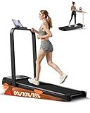 4-in-1 Walking Pad with 10% Incline, Portable Under Desk Treadmill, Foldable Treadmills for Home and Office, 2.5 HP Quiet Walking Pad Treadmill with 300 LBS Capacity