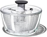 OXO Good Grips Glass Salad Spinner - Large 6.22-Qt Lettuce & Fruit Washer, Borosilicate Glass Bowl, BPA-Free, Easy Pump