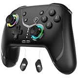 Switch Controller, Wireless Pro Controller for Nintendo Switch 2/Switch/Lite/OLED, Bluetooth controllers Compatible with iPhone/Mac/iPad/iOS/Android/Phone/PC/Steam and TV with Programming/RGB4/Vibration / 3 Turbo Modes/6-Axis/Motion