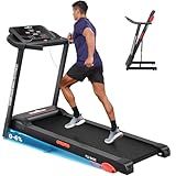 THERUN Running Treadmill with Incline, Foldable Treadmills, Manual Incline Adjustment, 3.0HP Treadmill for Indoor Fitness Workouts
