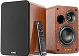 Saiyin Bluetooth Bookshelf Speakers, 30W X 2 Powered TV Speakers with 3.75 Inch Woofer, Turntable Speakers with Optical/AUX/RCA Input for PC and TV
