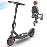 Electric Scooter for Big Kids 10+, 350W Motor, Max 12 Miles Long Range, 19 MPH Max Speed, 8.5" Solid Tire, Lightweight Foldable E-Scooter with Dual Braking, Digital Display, Cruise Control