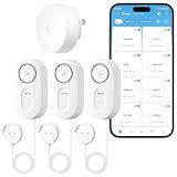 GoveeLife Upgraded Smart Water Leak Detector 1s with 4.92 ft Cable, 3 Pack