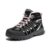 NORTIV 8 Women's Waterproof Hiking Boots Outdoor Trekking Camping Trail Hiking Boot Seeker,Size 9,Black/Pink,Seeker