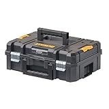 DEWALT TSTAK II Tool Box, Flat Top Tool Storage Case, Organizer Box Holds Up To 66 lbs, Flexible Platforms for Stacking, 13 Inch (DWST17807)