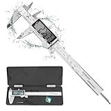 Electronic Digital Vernier Caliper, LOUISWARE Stainless Steel Caliper 150mm/0-6 inch Measuring Tools with Extra-Large LCD Screen, inch/Metric Conversion