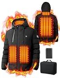 Wodesid Heated Jackets for Men Women with 10000mAh Battery Pack Mens Womens Heated Coats Winter Jackets for Women Men L