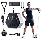 Rayofi Go-Tone Portable Gym Machine, Smart LCD Display, 0.7 kg, 3-30 kg Adjustable Resistance, USB-C Rechargeable (White)