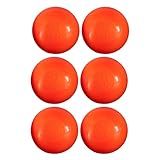 MyLec Street Hockey Balls, No-Bounce Hockey Balls, Perfect for Play at >60 Degrees F, Durable Construction, Roller Hockey Ball for Indoor/ Outdoor Play (Orange, Pack of 6)