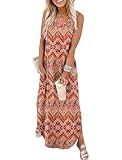Sampeel Vacation Dresses for Women 2025 Summer Flowy Maxi Cute Boho Dress Beach Essentials L