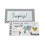 DIY Personalised Travel Ticket | Customised Boarding Pass | Gift for a Surprise Holiday | Scratch to Reveal Gift | Birthday Travel Voucher | Travel Present