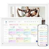 10.1 Inch WiFi Digital Calendar, Smart Touchscreen Interactive Display for Family Schedules Chore Chart, Meal Planner, To Do List, Smart Sync Switchable Digital Photo Frame Desk-Standing