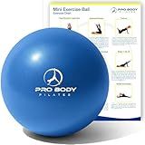 ProBody Pilates Small Exercise Ball - 9 Inch Workout Ball for Stability, Barre, Yoga, Core & Physical Therapy, Home Gym & Office Use (Blue)