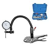 HFS(R) Disc and Rotor/Ball Joint Gage Set 0-1" Dial Indicator 360° Flexible Stem Holder Locking Plier Automotive Measurement Tool