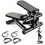Sweetcrispy Mini Stepper with Resistance Bands for Home, 300LBS