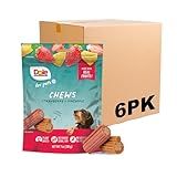 Dole for Pets Freshly Fetched Dog Chews, Strawberry & Pineapple Flavor Dog Treats | Flavored with Real Fruits, No Wheat, Corn, Soy, Artificial Flavors, Colors, or Preservatives, 7 Ounce - 6 Pack