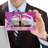 Custom Business Cards 100pcs with Templates Cleaning Service Business Cards Customize with Your Design 3.5"x 2" 300GSM Matte Paper for Small Business - Horizontal - Normal Corner