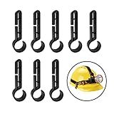 Quacc 8 PCS Non-Slip Helmet Clips for Headlamp, Headlight Clip Head Torch Hard Hat Hooks Rechargeable Headlamp Saver Clip Easily Mount Headlamp on Narrow-Edged Helmet, Hardhat, Safety Cap