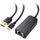Cable Matters Micro USB to Ethernet Adapter Up to 480Mbps, Fire Stick Ethernet Adapter, Compatible with Fire TV Stick, Chromecast (Gen 1-3, up to Aug 2020), Google Home Mini β Not Compatible with Roku