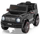 ANPABO Licensed Mercedes-Benz G63 Car for Kids, 12V Ride on Car w/Parent Remote Control, LED Headlights, Music Player & Horn, Soft Start, Low Battery Prompt, Kids Electric Vehicle, Black