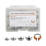 Dental Sectional Matrix System D3 Tooth Interproximal Sectional Contoured Metal Matrices Refill Matrix M4 3.0+Clamps R7 1.0（50Pcs+1Pcs）