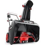 AMERISUN 21-Inch Electric Snow Thrower, 15-Amp Corded Snow Blower with LED Light, 180° Adjustable Chute & 30-Ft Snow Discharge for Residential Driveways, Walkways & Patios