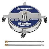 Westinghouse Universal 16.5” Pressure Washer Surface Cleaner Attachment - Stainless Steel - 4400 Max PSI, 1/4” Connector - for Gas and Electric Pressure Washers