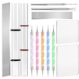 Polymer Clay Tools, Acrylic Clay Roller Pin, Polymer Clay Cutters Tools, Clear Rectangle Sheet Press Board Wire Texture Set Needle Detail Modelling Supplies