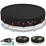 GuardKove 18Ft Round Pool Cover [2026 Upgraded 4-Way Windproof System]