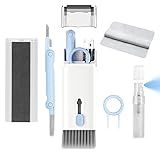 7 in 1 Electronic Cleaner Kit – Keyboard and Laptop Cleaning Kit with Brush for AirPods Pro, Phone, Computer, and Screen, Includes Bonus Flannel Cloth – Blue