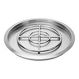 Stanbroil 31-Inch Round Fire Pit Burner Pan, Drop-in Fire Pit Insert for Natural & Propane Gas Firepit Table, Stainless Steel, BTU 296,000 Max