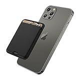 iLodn Magnetic Wallet Compatible with MagSafe for iPhone 17 16 15 14 13 12 Pro Max Air Plus Model, Mag 3 Safe Card Holder Stick on Accessories for Cell Phone & Case, Jet