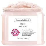 Rose Body & Foot Scrub 10 oz - a gentle and enjoyable exfoliating experience, leaving your skin feeling smooth - The best stocking stuffer.