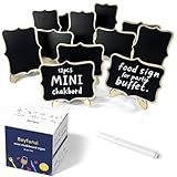 12pcs Mini Chalkboard Signs with Stand,Food Labels for Party Buffet, Food Tag/Name Card for Wedding Table, Name Tag Drink Labels Taco/Candy Bar/Bake Sale Food Sign, Catering Supplies Buffet Display