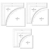 6 Set Drunkards Path Quilting Templates Large Quilting Rulers 10, 8, 6 Inch and Templates for Cutting Patterns with 1/4" Seam Allowance Supplies for Sewing Cut Measurement DIY Craft Quilting Tools