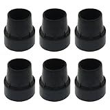 yyangz 6PCS Trampoline Rubber Feet Covers Plastic Anti Slip Pads Reduce Noise Friction Bounce Bed Bungee Bed Base Tube Sleeve Accessories Black