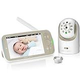 Infant Optics DXR-8 PRO - Patented Active Noise Reduction (ANR), 5” HD Video Baby Monitor with 1 Camera, No WiFi, Hack-Proof,Pan Tilt Zoom, Interchangeable Lens